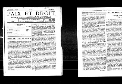 Paix et Droit.  (01/01/1933)